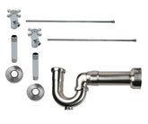 Lavatory Supply Kit - Brass Cross Handle with 1/4 Turn Ceramic Disc Cartridge Valve (MT4001X-NL) - Angle, Massachusetts P-Trap